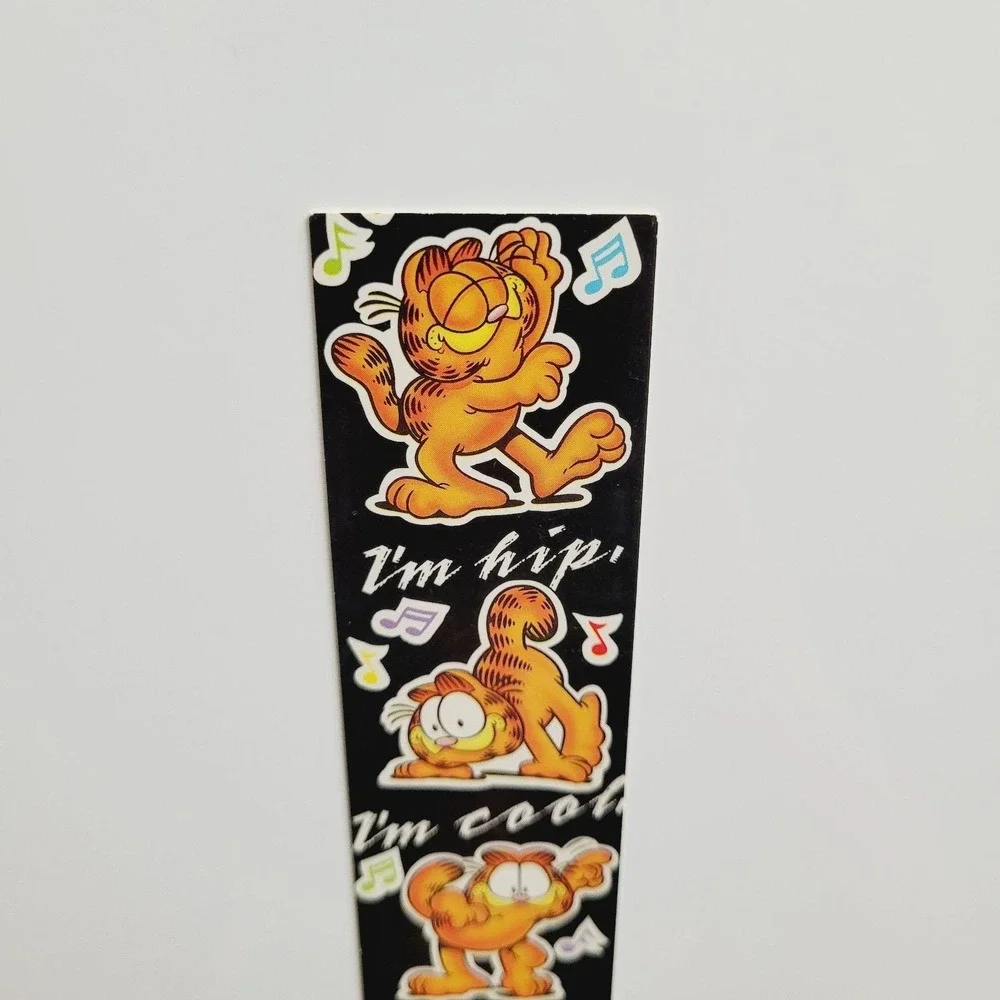 Vintage 70s Garfield Bookmark Dancing Cat Fool 1978 Jim Davis art, Antioch Z-576